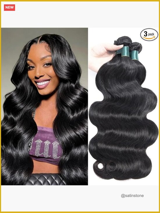 Body Wave Hair Bundles 18 20 22 Inch 12A Grade 100% Unprocessed Brazilian main image 6